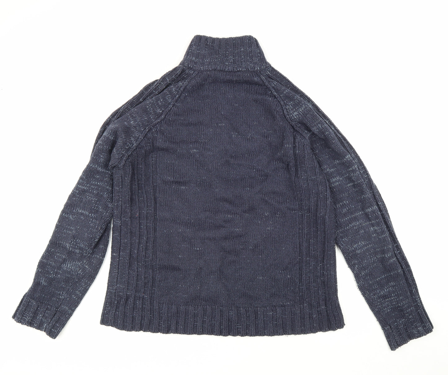 Tom Hagan Mens Blue High Neck Acrylic Pullover Jumper Size L