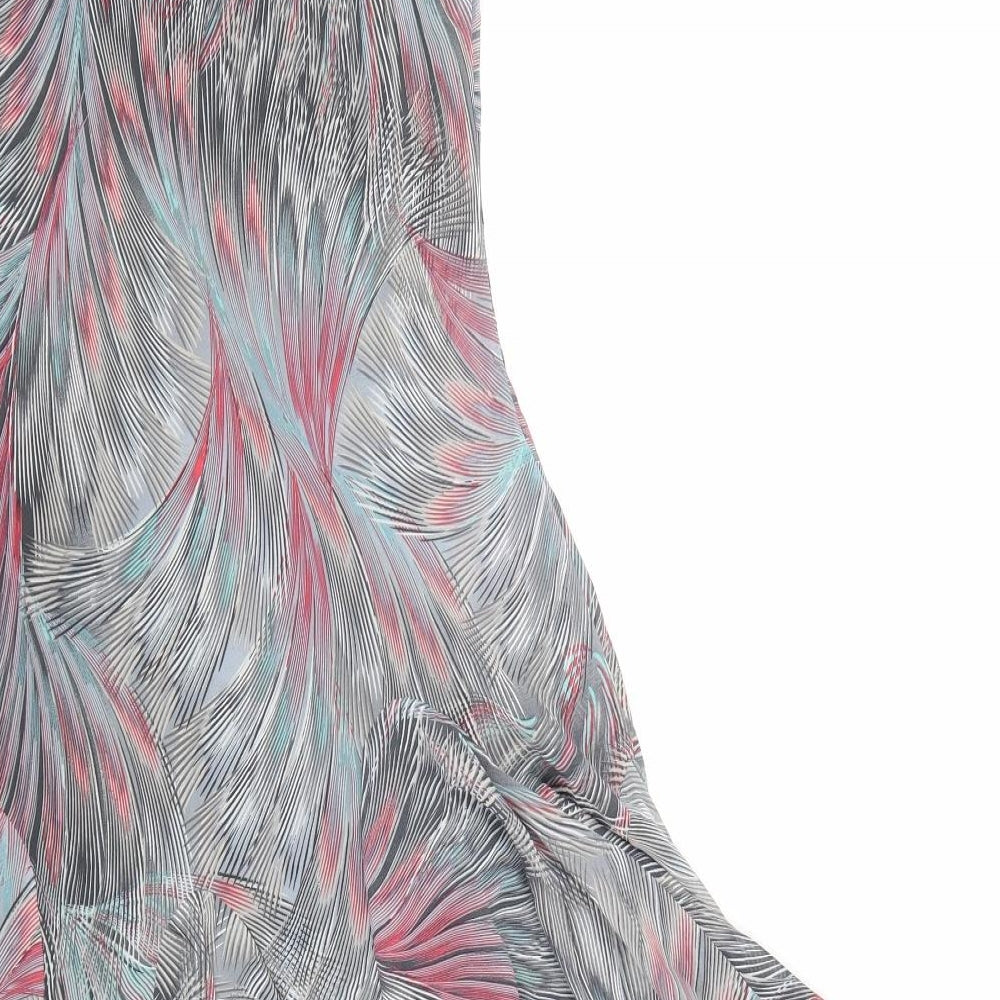 Jasper Conran Womens Multicoloured Geometric Polyester Fit & Flare Size 14 Scoop Neck Pullover