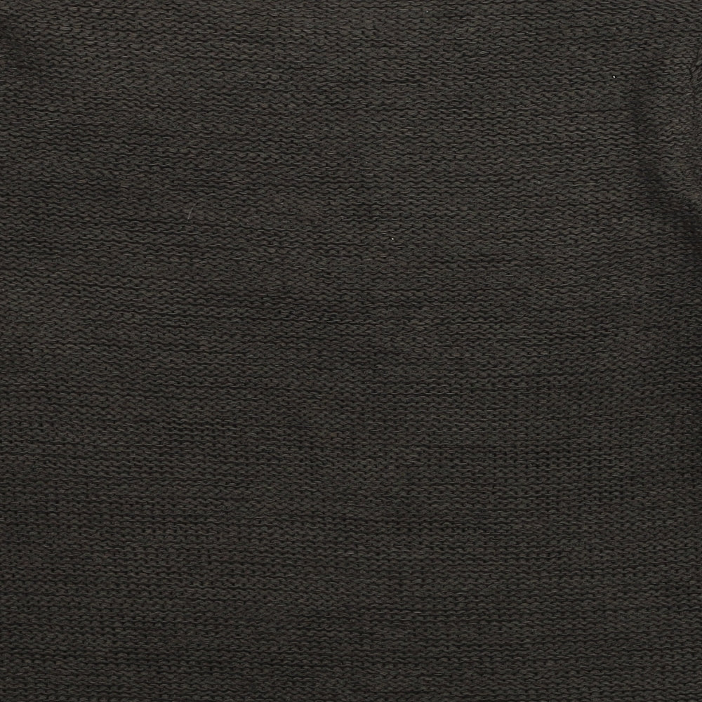 Papaya Womens Grey Boat Neck Acrylic Pullover Jumper Size 20