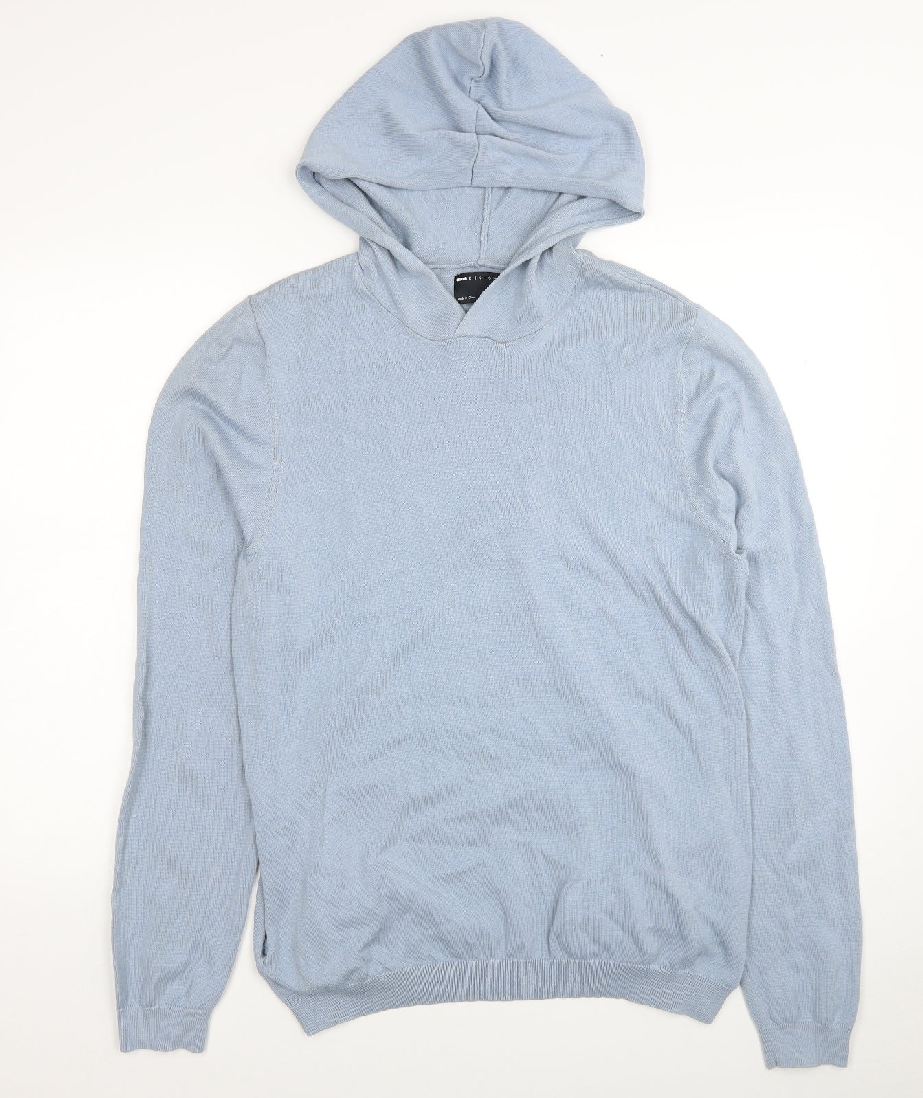 ASOS Mens Blue Round Neck Cotton Pullover Jumper Size L
