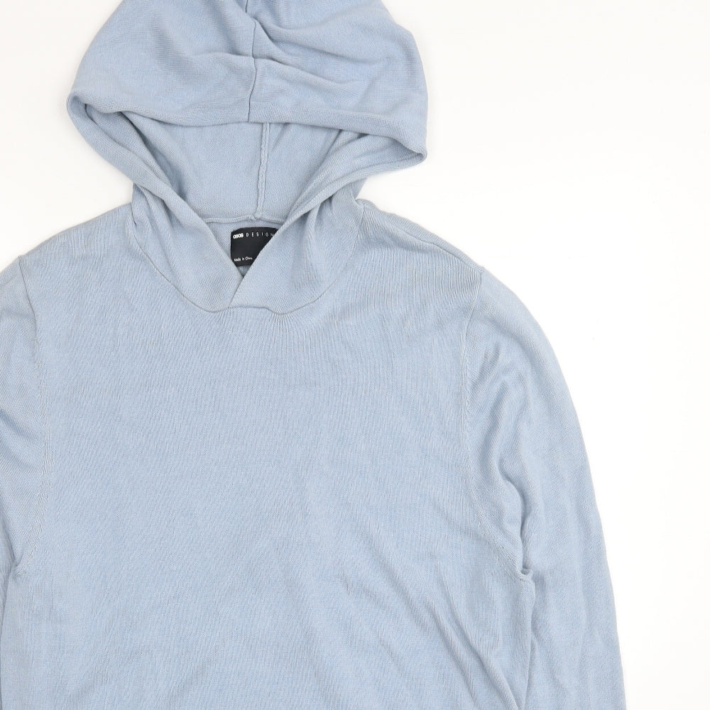 ASOS Mens Blue Round Neck Cotton Pullover Jumper Size L
