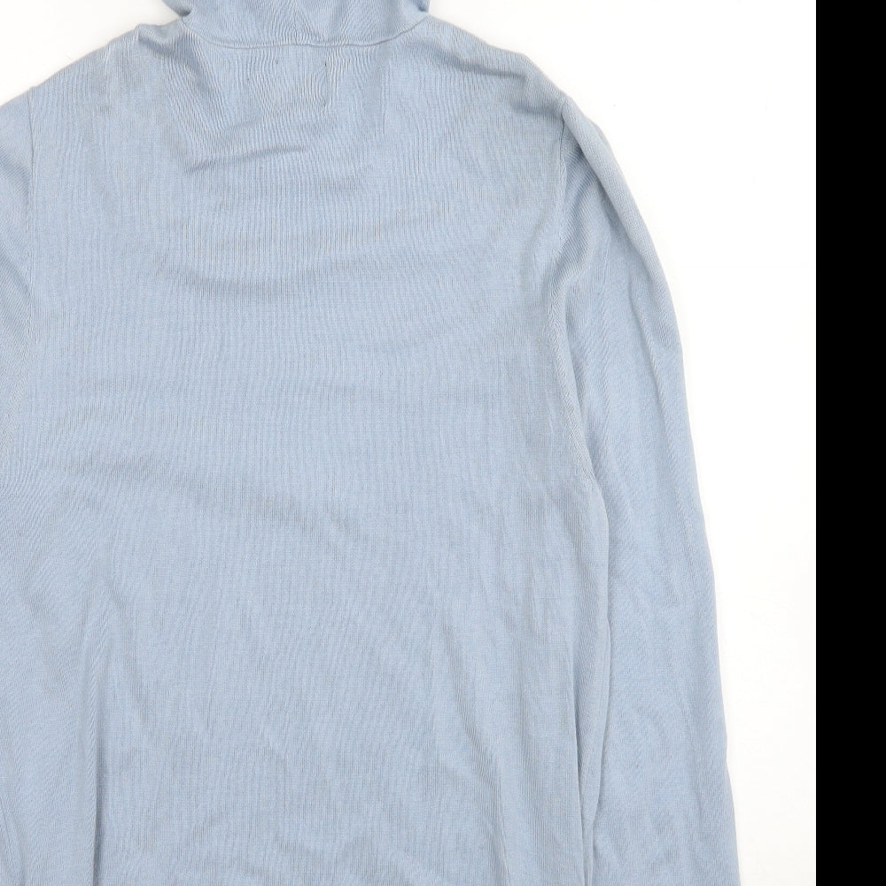 ASOS Mens Blue Round Neck Cotton Pullover Jumper Size L