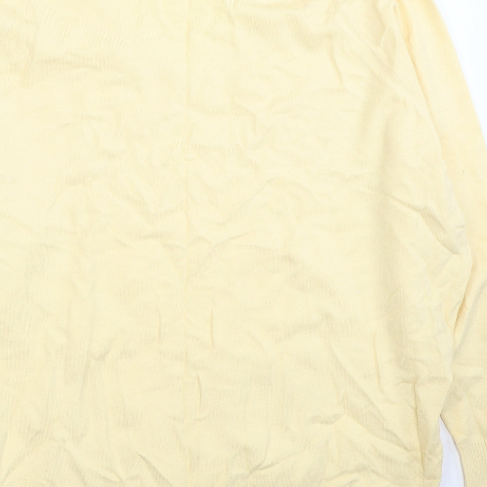 Phase Eight Womens Yellow V-Neck Viscose Pullover Jumper Size M