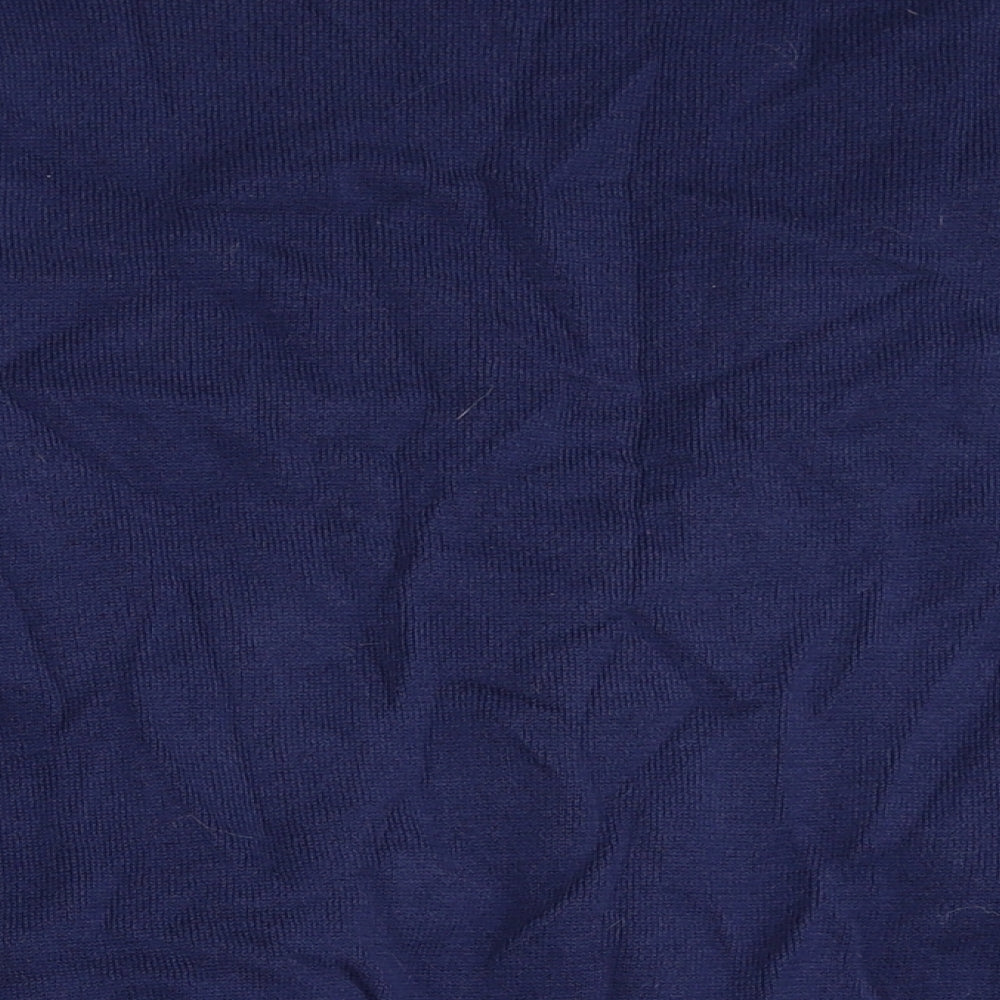 TU Womens Blue V-Neck Cotton Cardigan Jumper Size 14
