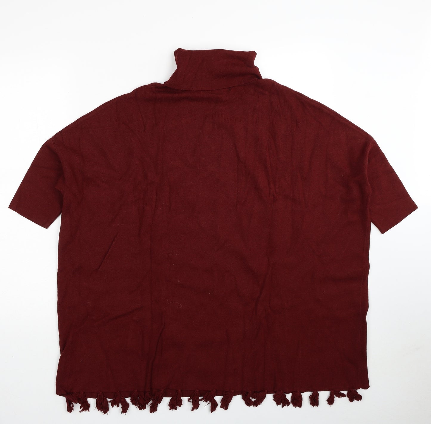 Mastina Womens Red High Neck Rayon Pullover Jumper One Size