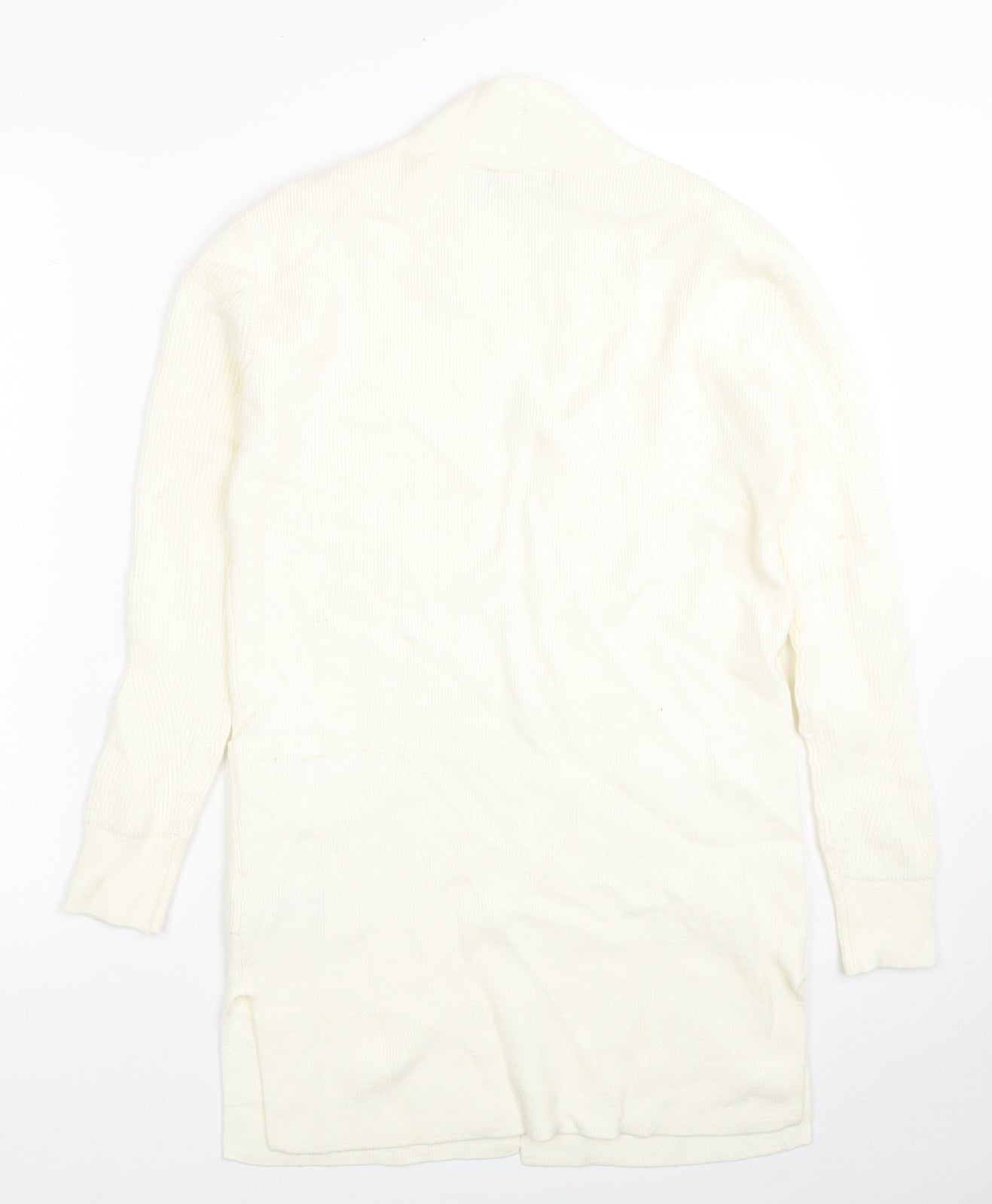 Marks and Spencer Womens White V-Neck Viscose Cardigan Jumper Size 6