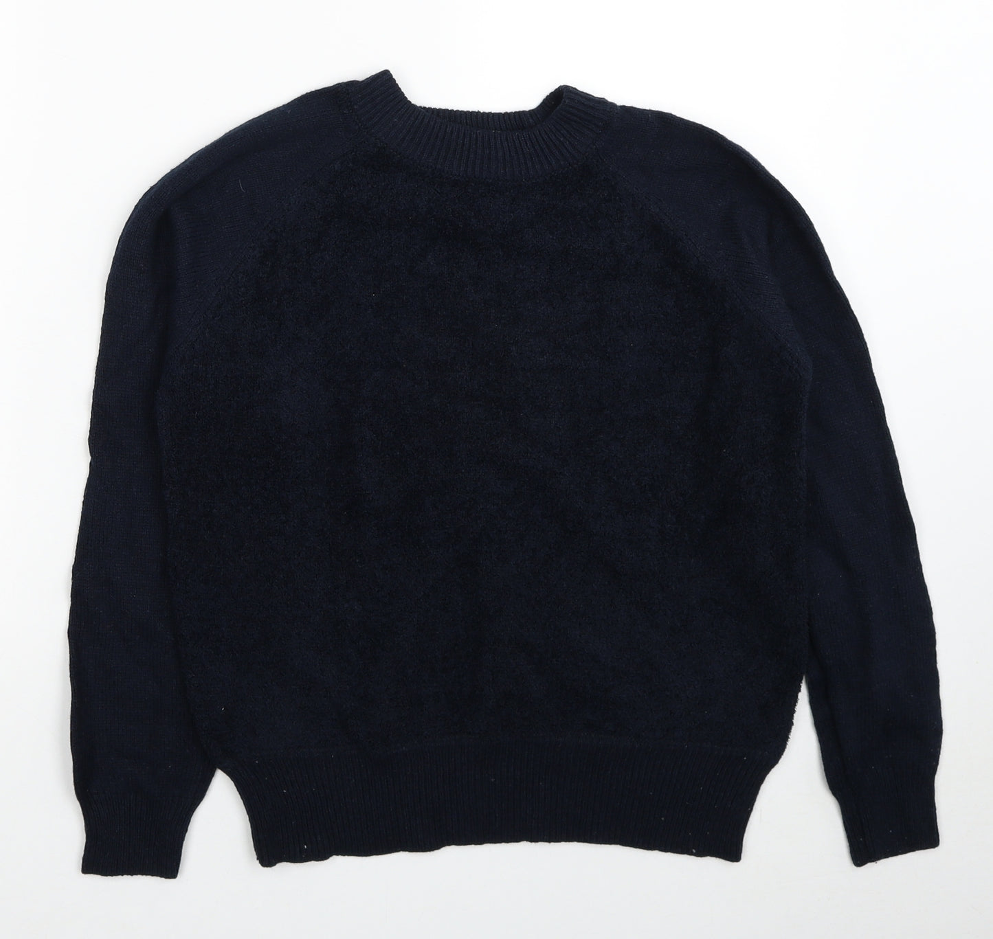 Blue Moon Womens Blue Round Neck Polyester Pullover Jumper Size L