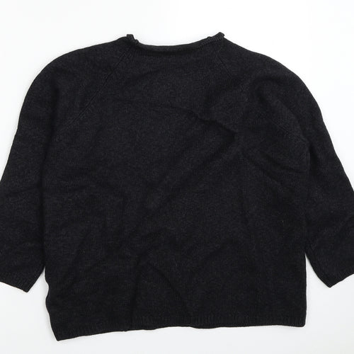 Betty Barclay Womens Black Round Neck Acrylic Pullover Jumper Size 20