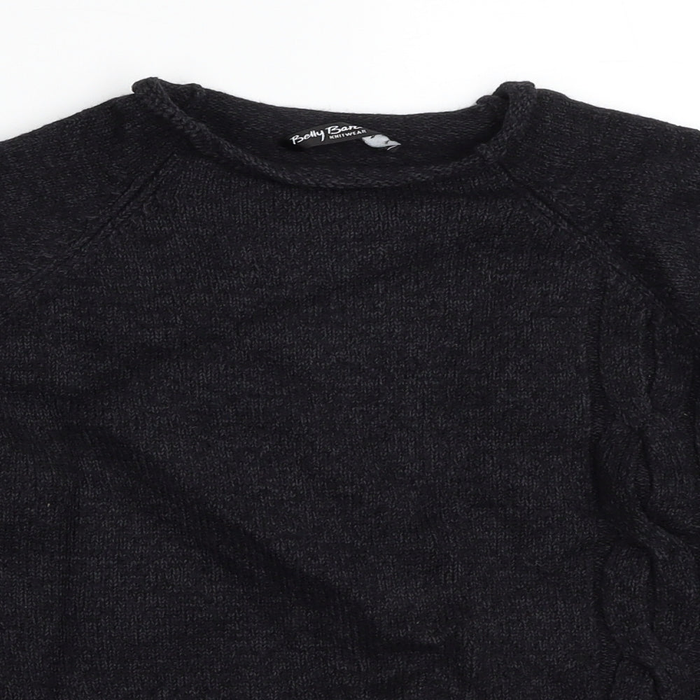 Betty Barclay Womens Black Round Neck Acrylic Pullover Jumper Size 20