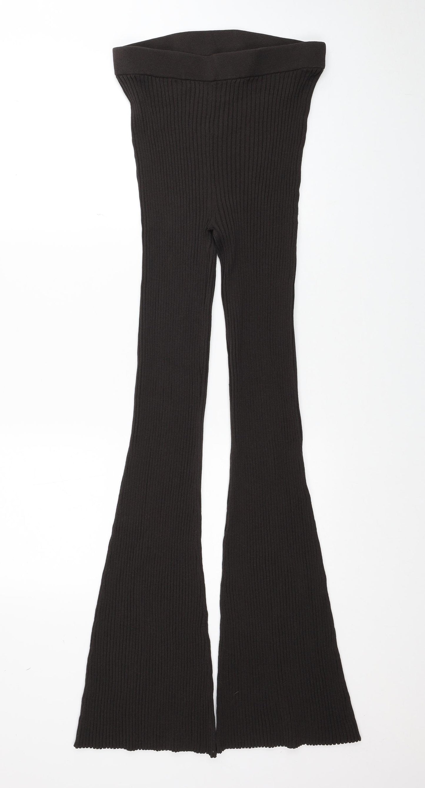 Stockholm Atelier Womens Brown Acetate Jogger Trousers Size S Regular - Ribbed