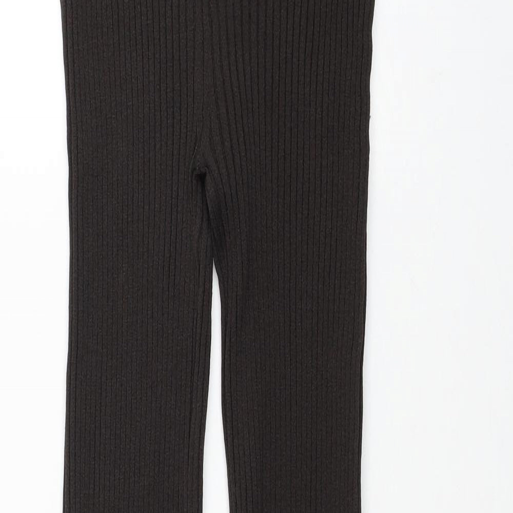 Stockholm Atelier Womens Brown Acetate Jogger Trousers Size S Regular - Ribbed
