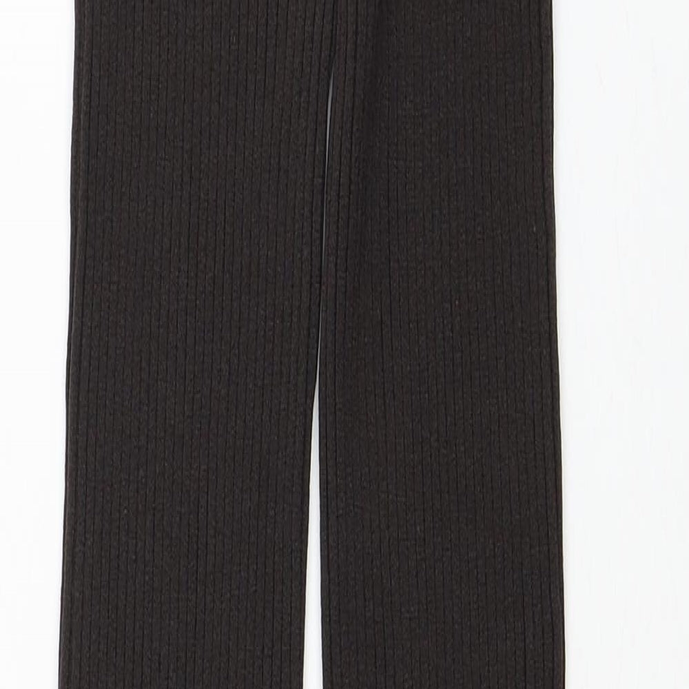 Stockholm Atelier Womens Brown Acetate Jogger Trousers Size S Regular - Ribbed