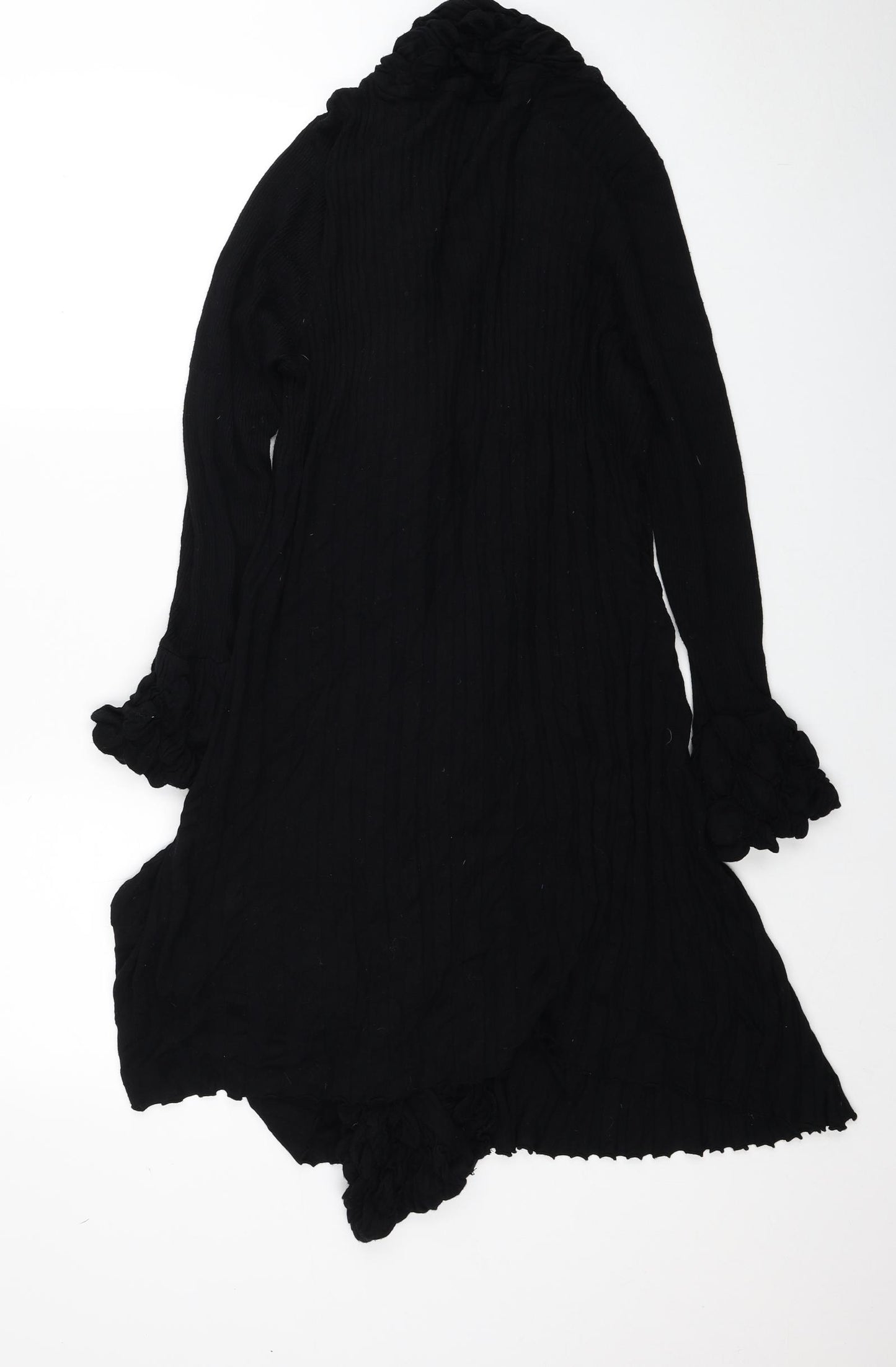 Per Una Womens Black V-Neck Viscose Cardigan Jumper Size 20 - Ribbed