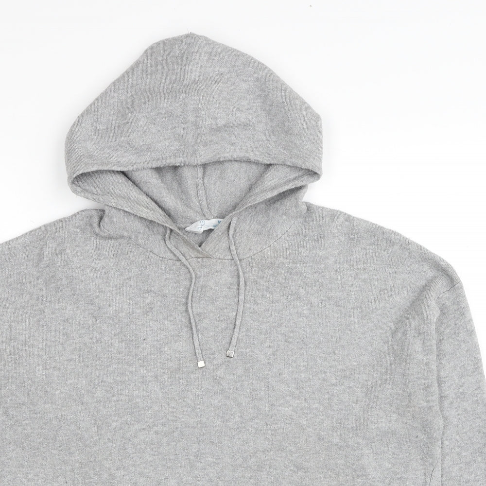 Primark Womens Grey Polyester Pullover Hoodie Size 12 Pullover - Size 12-14