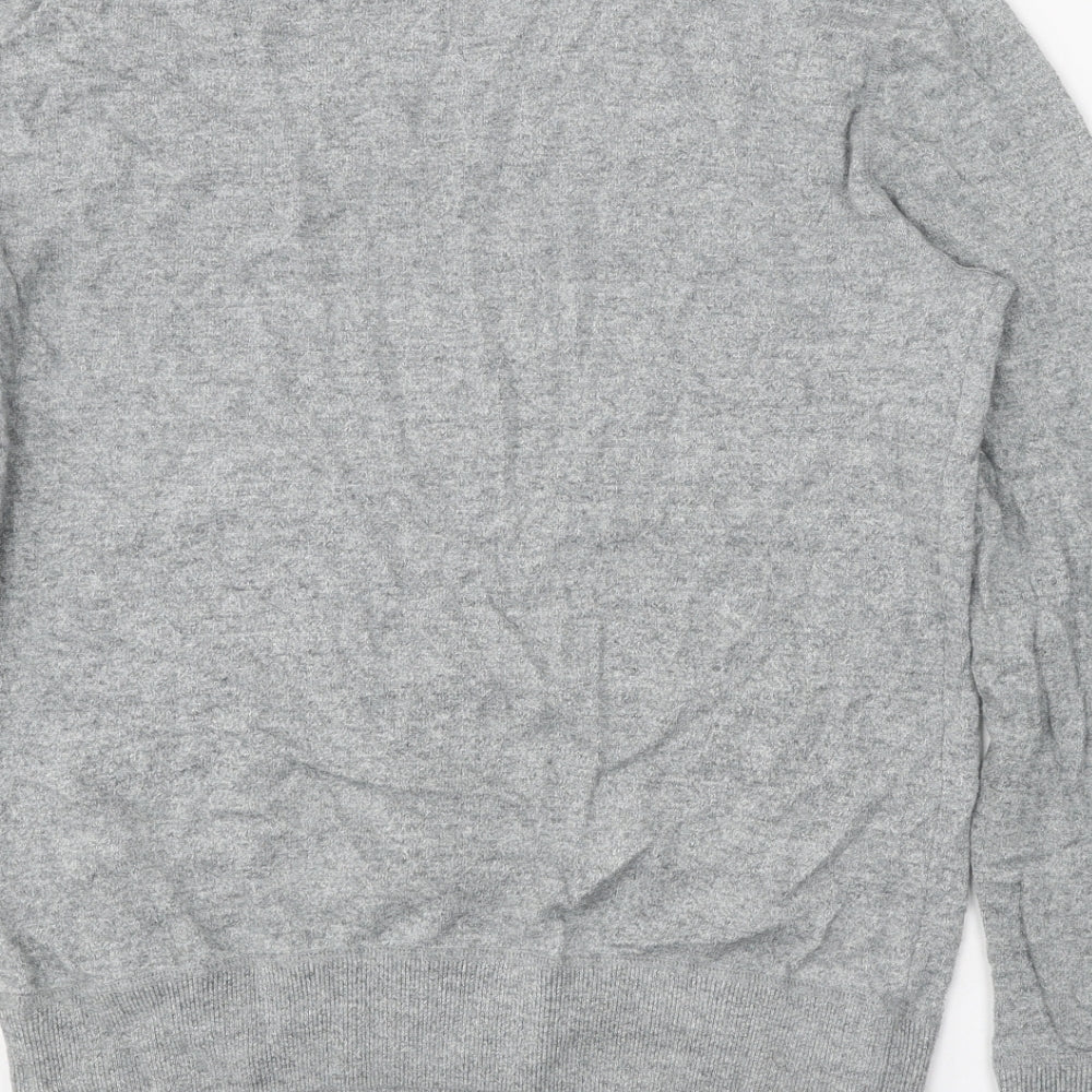Gap Mens Grey Round Neck Cotton Pullover Jumper Size XS