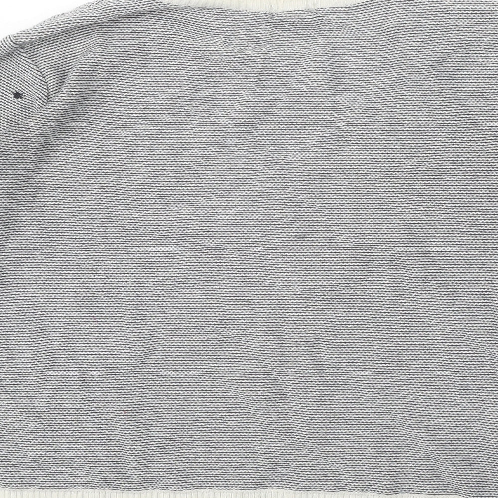Cooperative Womens Grey Round Neck Geometric Acrylic Pullover Jumper Size M