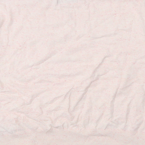 Marks and Spencer Womens Pink Round Neck Cotton Pullover Jumper Size M