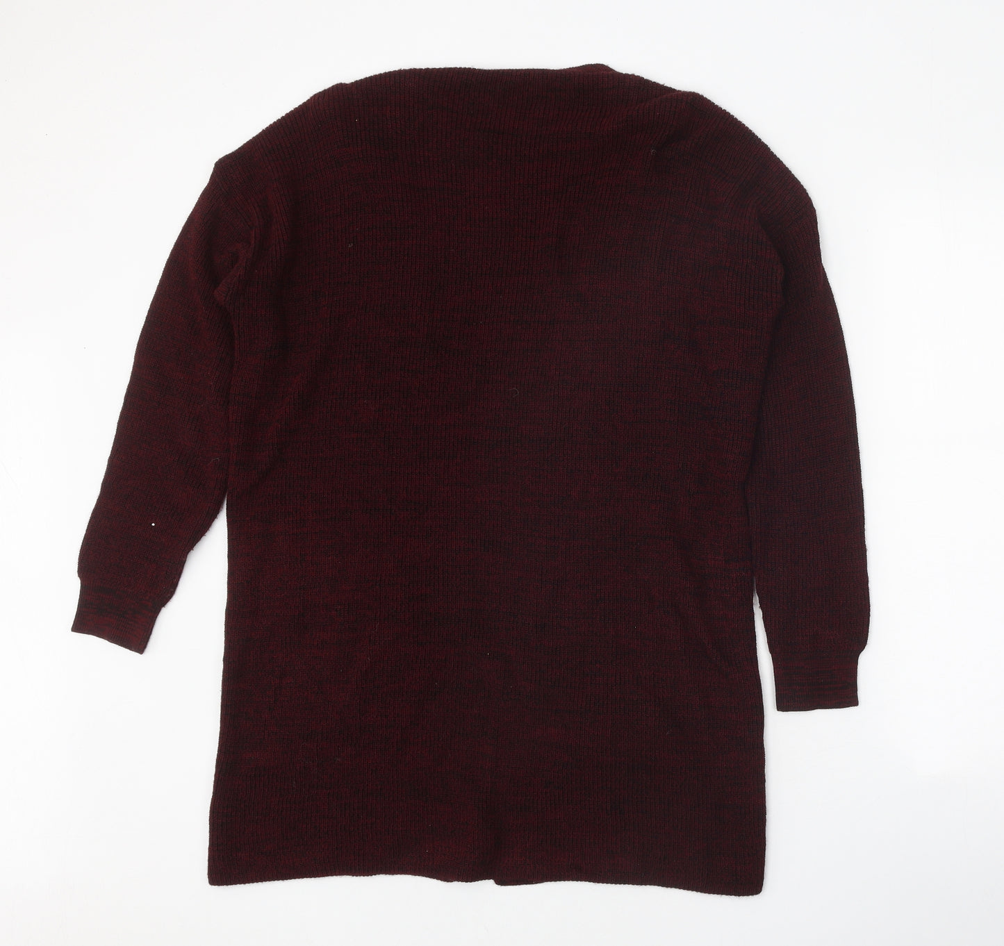 Stradivarius Womens Red V-Neck Acrylic Cardigan Jumper Size S