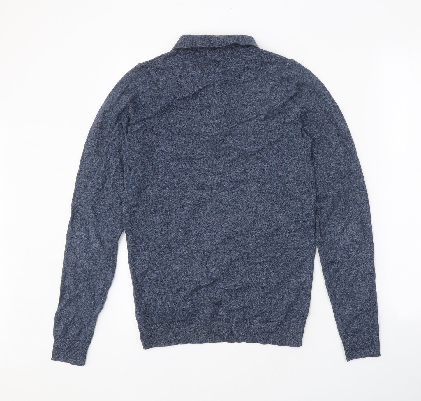NEXT Mens Blue Cotton Polo Size XS Collared Button
