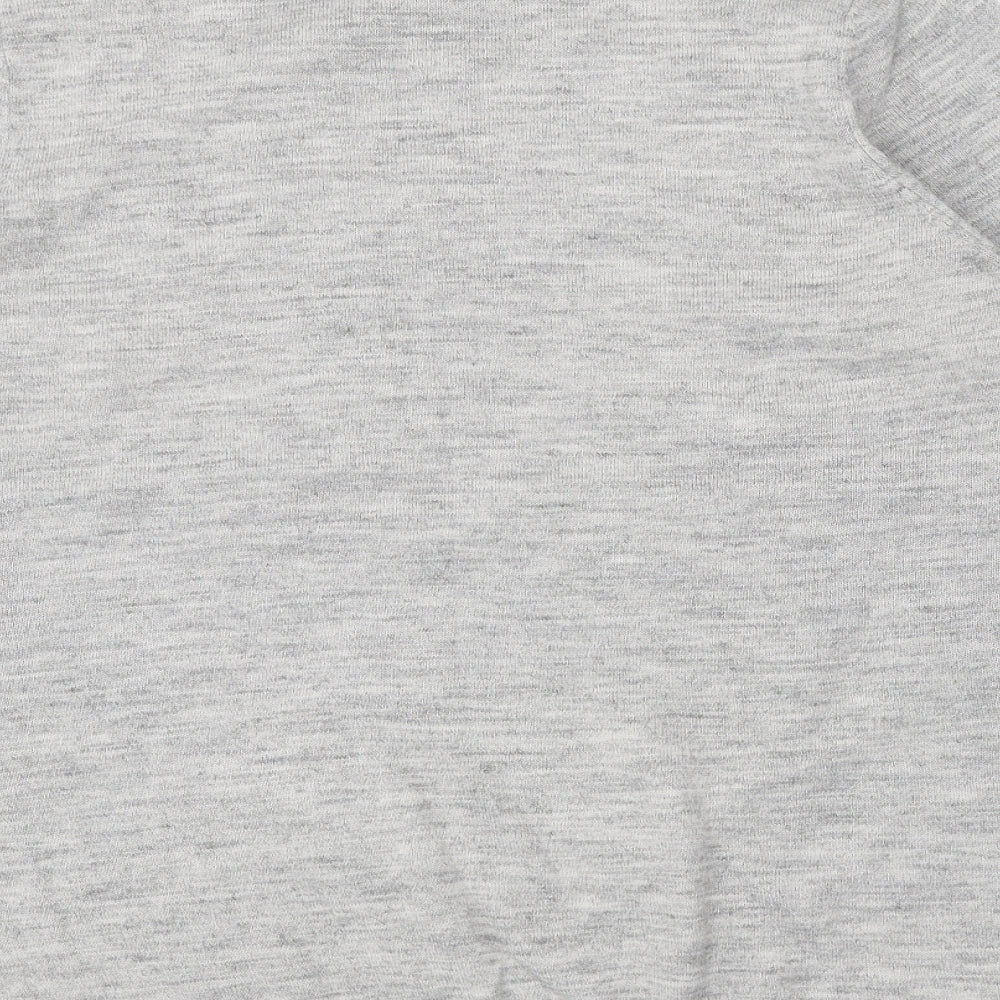 NEXT Womens Grey Scoop Neck Acrylic Pullover Jumper Size 16 - Christmas Polar Bear