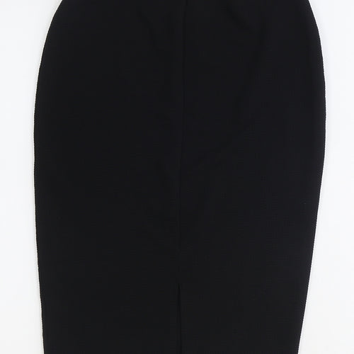 Papaya Womens Black Polyester Straight & Pencil Skirt Size 8