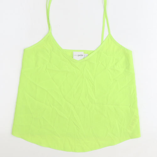 ASOS Womens Green Polyester Basic Tank Size 6 V-Neck