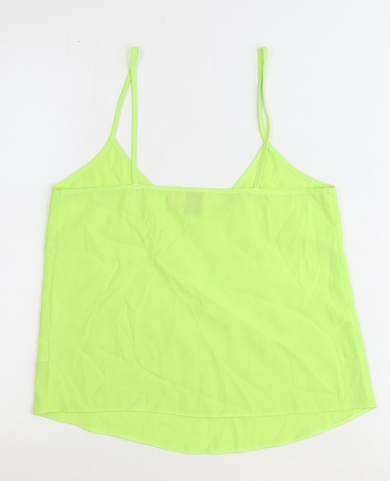 ASOS Womens Green Polyester Basic Tank Size 6 V-Neck