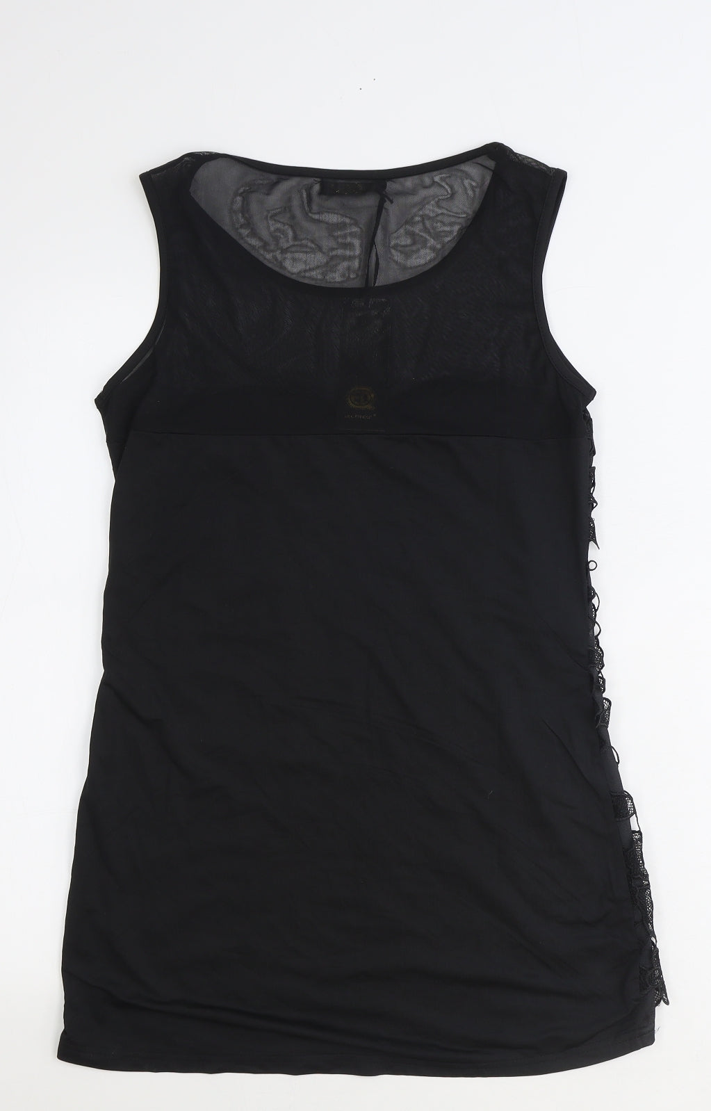 QED London Womens Black Polyester Shift Size M Scoop Neck Pullover