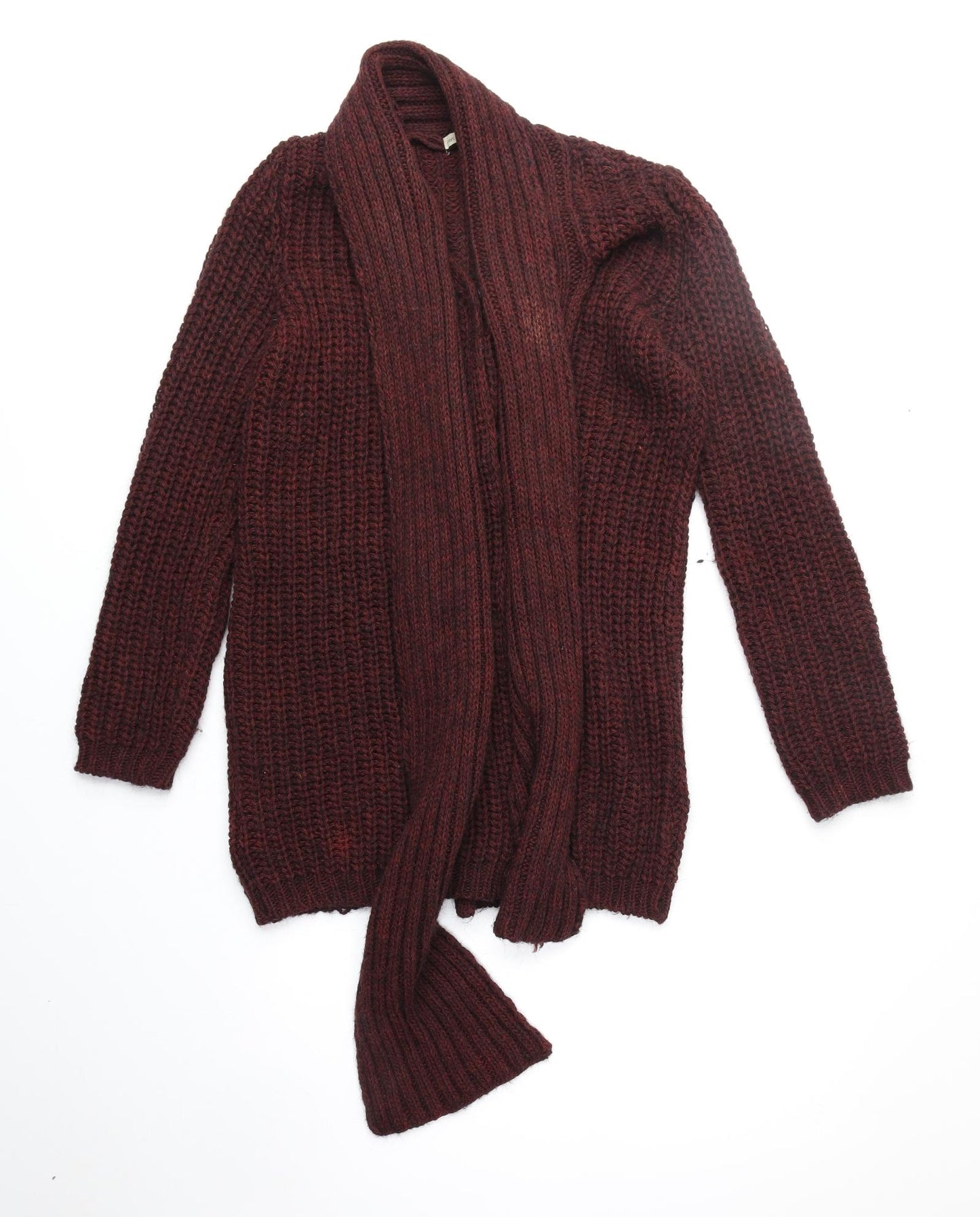 NEXT Womens Brown V-Neck Acrylic Cardigan Jumper Size S