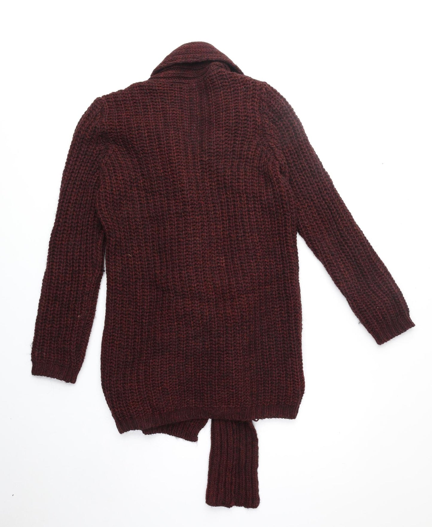 NEXT Womens Brown V-Neck Acrylic Cardigan Jumper Size S