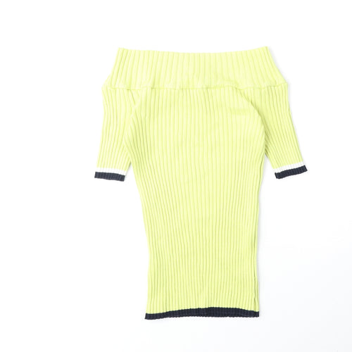 NEXT Womens Green Cotton Basic Tank Size 12 Boat Neck
