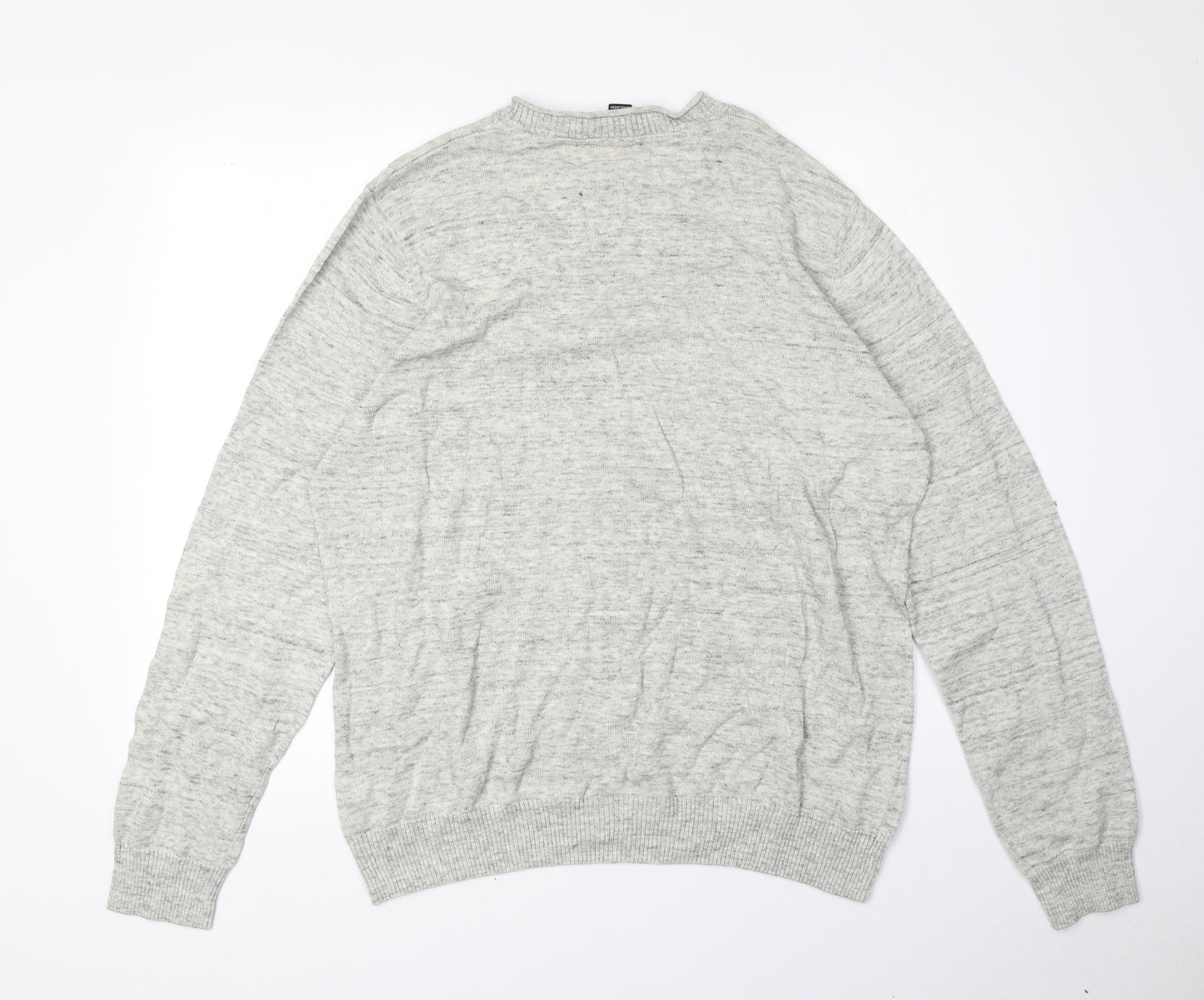 Cedar Wood State Mens Beige Round Neck Cotton Pullover Jumper Size XL