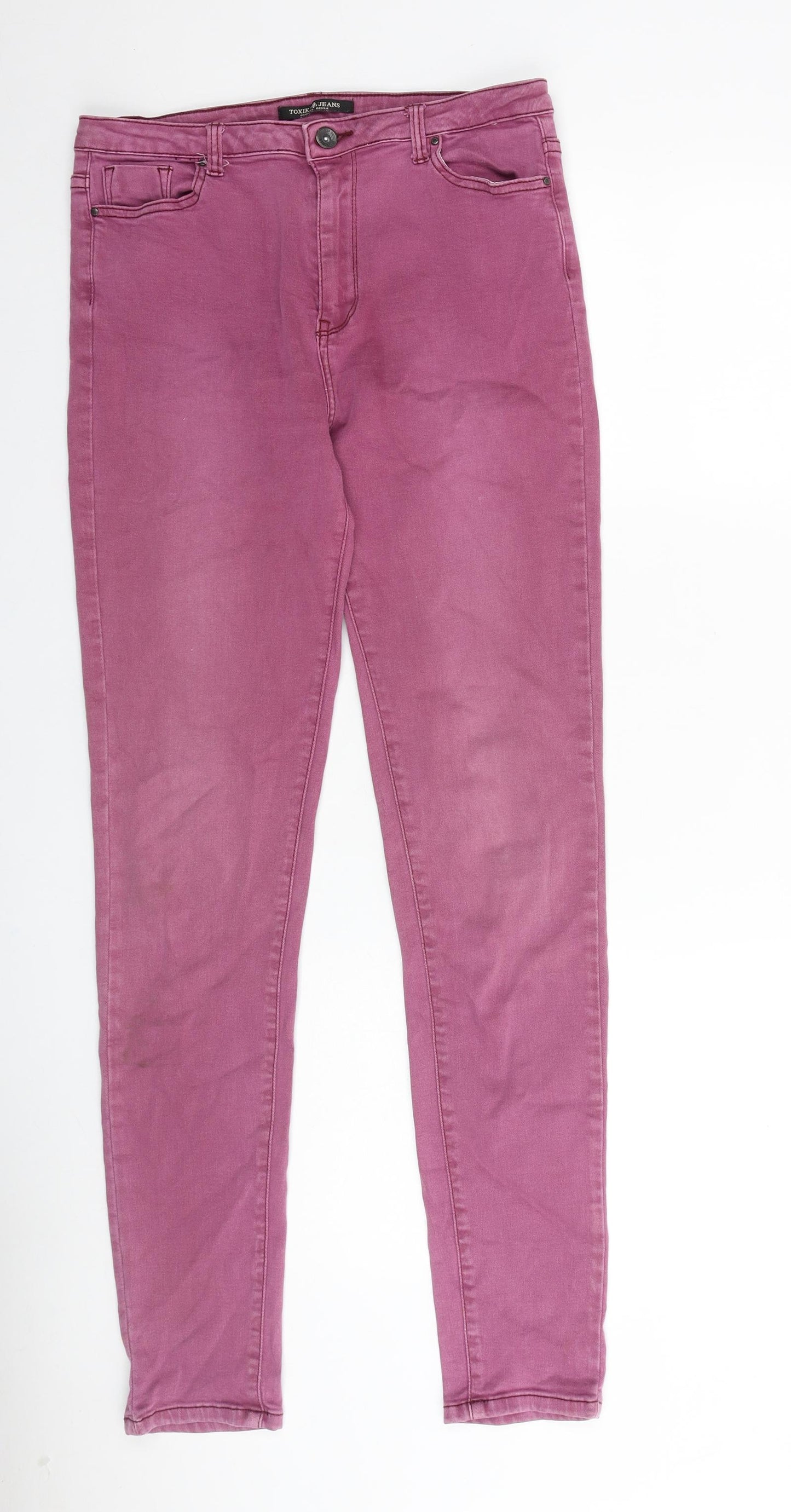 Toxik3 Womens Purple Cotton Skinny Jeans Size 30 in L31 in Regular Zip