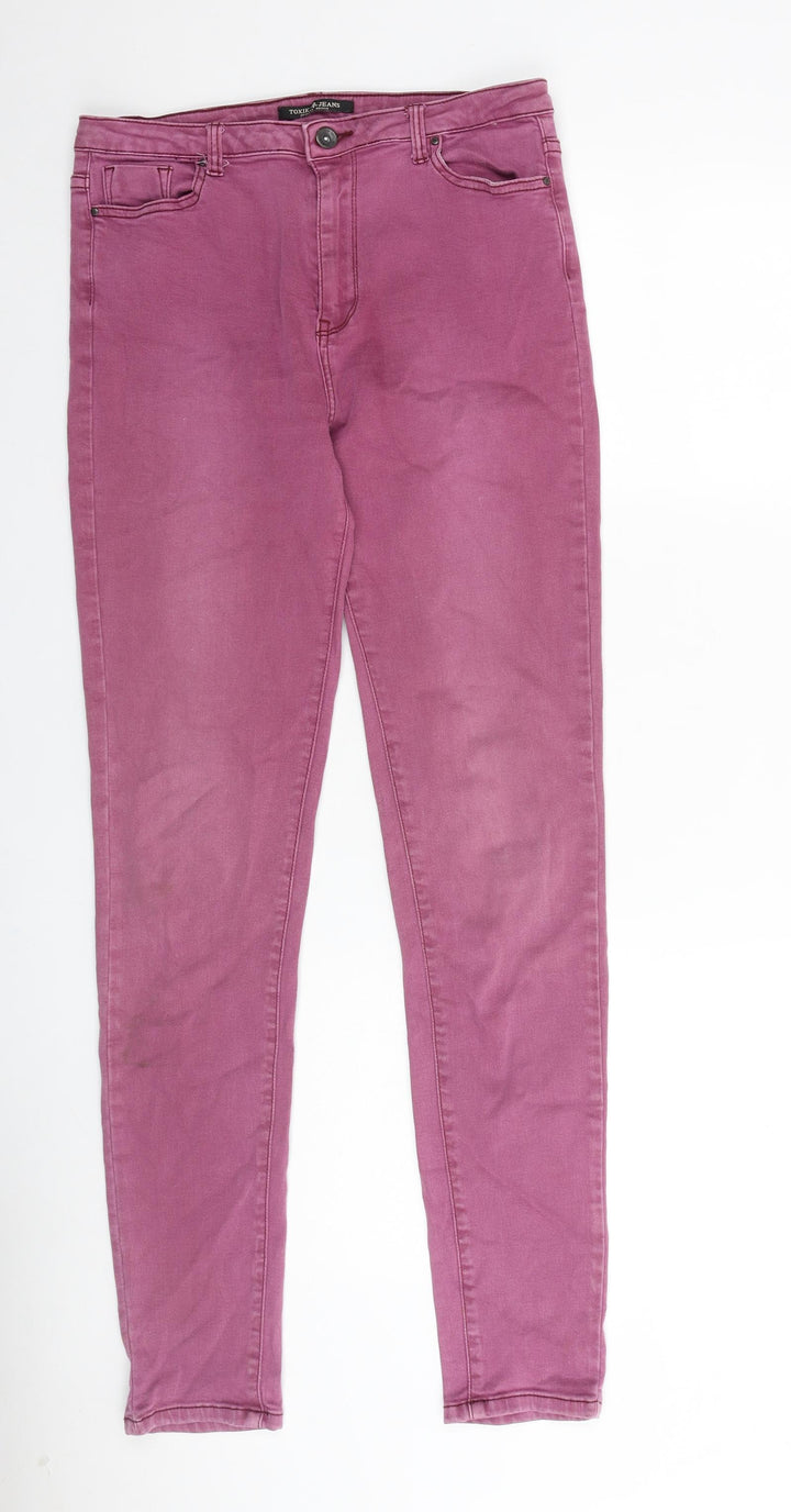 Toxik3 Womens Purple Cotton Skinny Jeans Size 30 in L31 in Regular Zip
