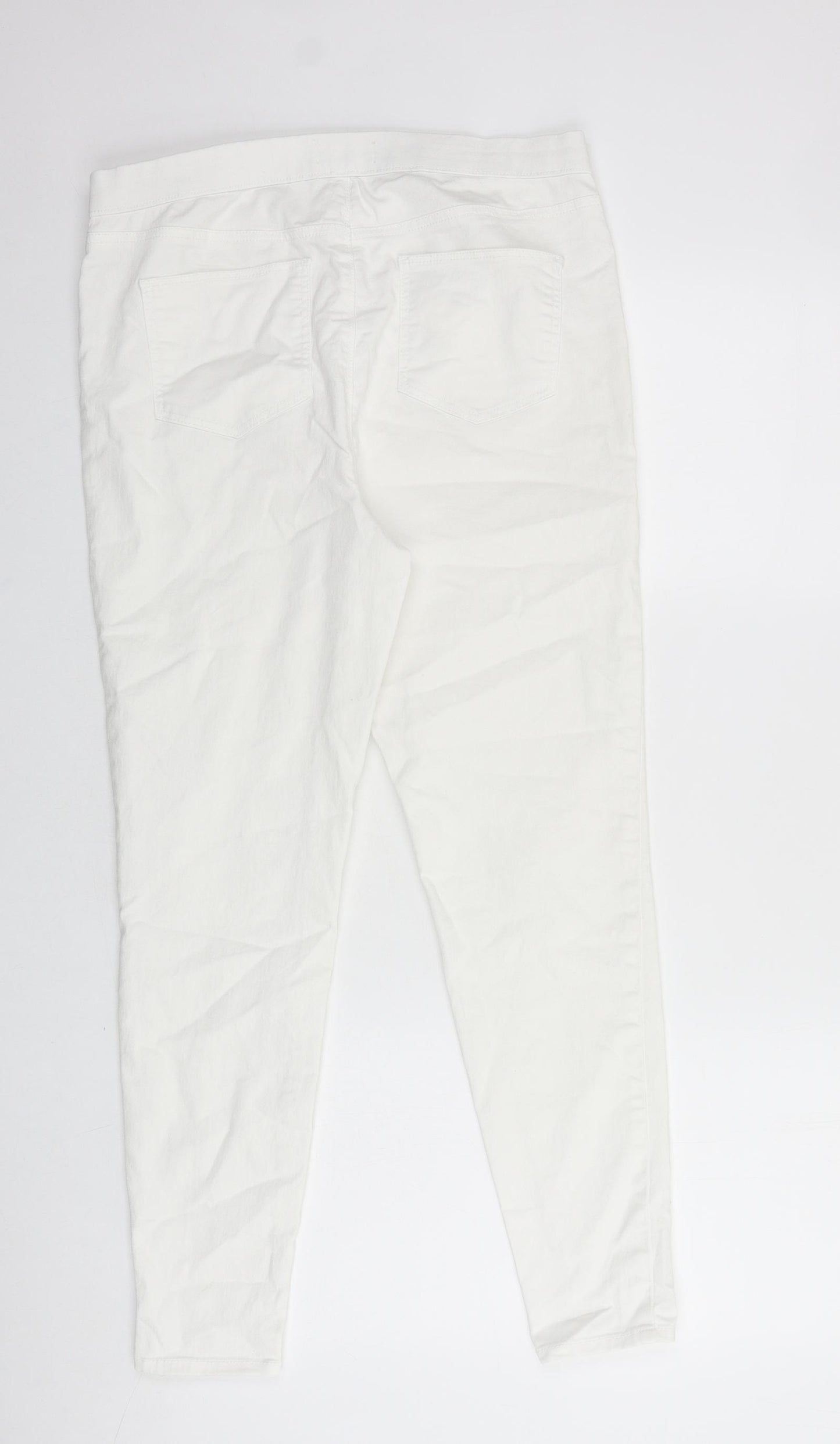 Matalan Womens White Cotton Jegging Jeans Size 12 L27 in Regular