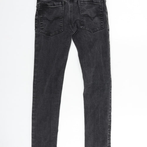 Diesel Boys Black 100% Cotton Skinny Jeans Size 10 Years Regular Zip
