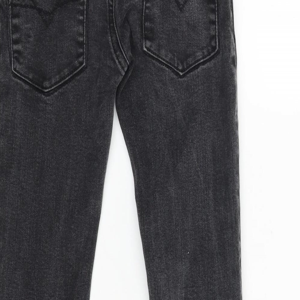 Diesel Boys Black 100% Cotton Skinny Jeans Size 10 Years Regular Zip