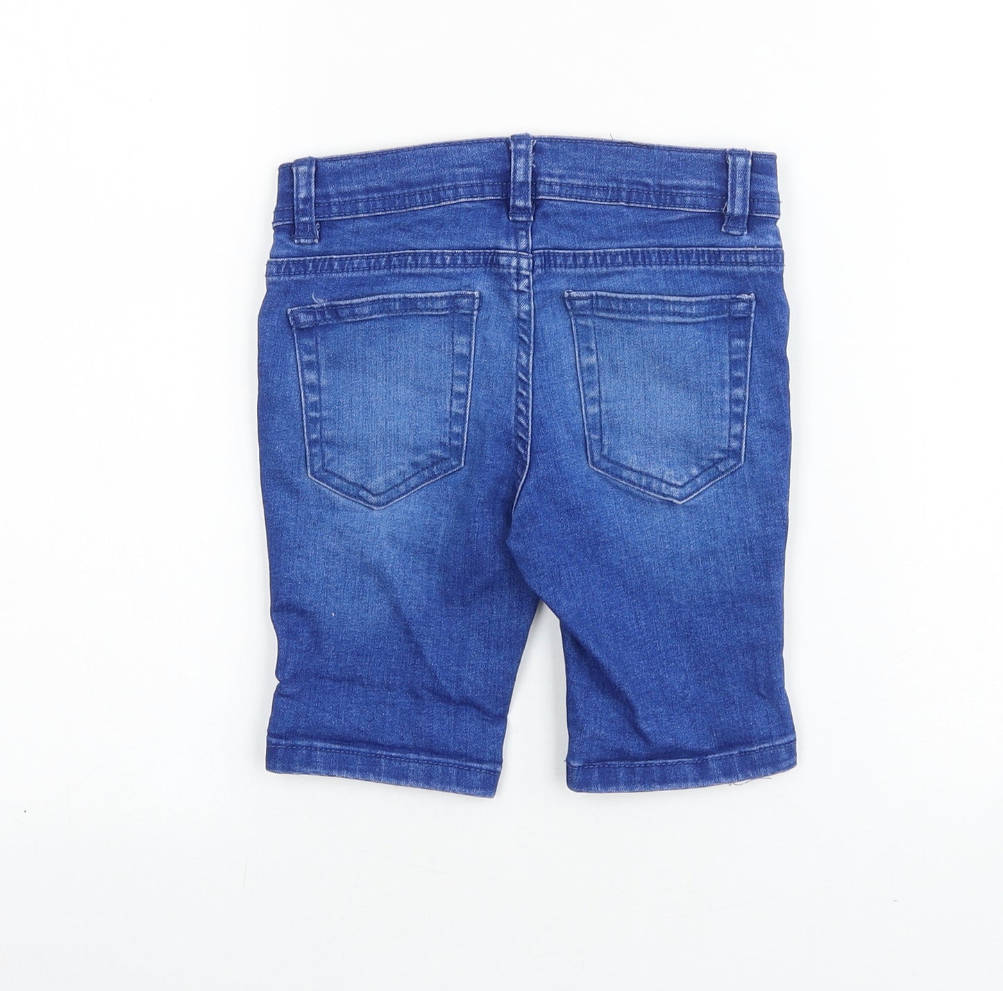 Denim & Co. Boys Blue 100% Cotton Bermuda Shorts Size 2-3 Years Regular Snap