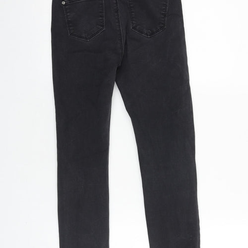 Missguided Womens Black Cotton Skinny Jeans Size 6 L25 in Regular Zip