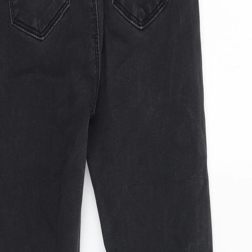 Missguided Womens Black Cotton Skinny Jeans Size 6 L25 in Regular Zip