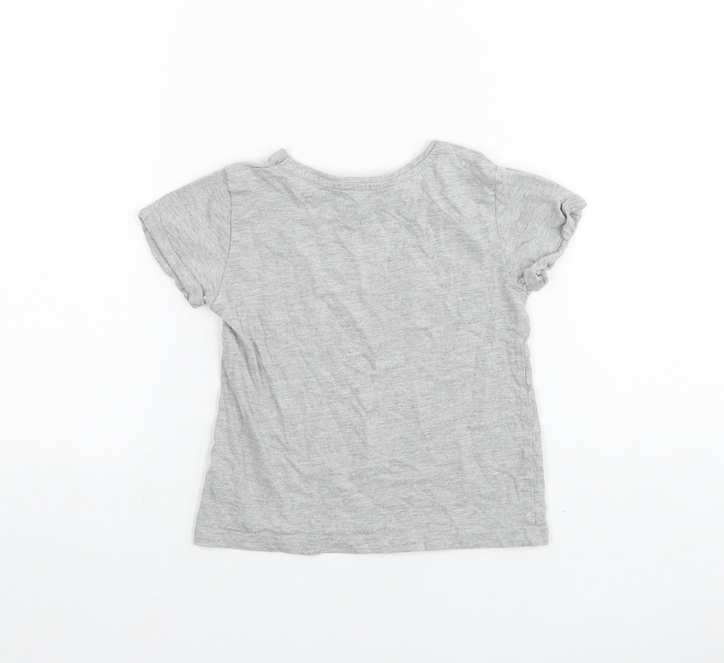 River Island Baby Grey 100% Cotton Basic T-Shirt Size 18-24 Months Round Neck Pullover