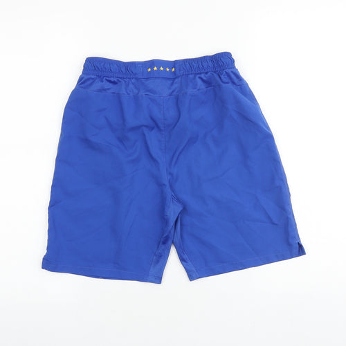 Nike Mens Blue Polyester Athletic Shorts Size L Regular Tie - Brazil Football Team