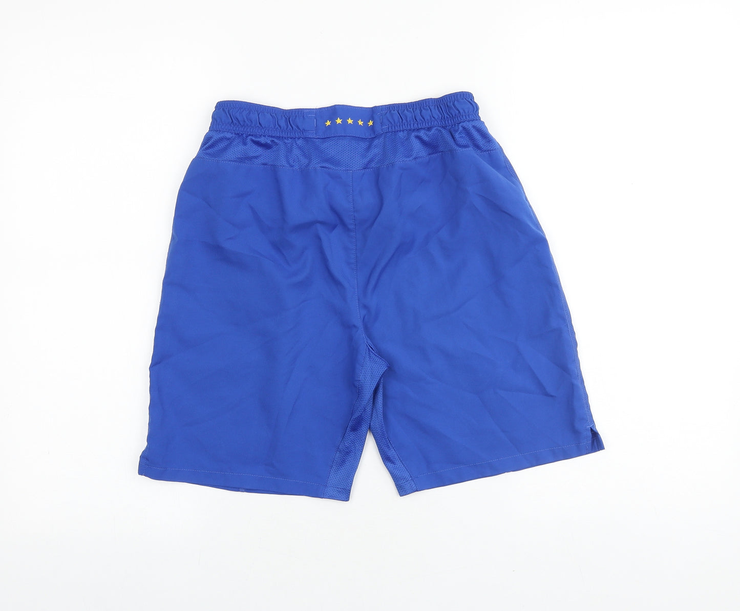 Nike Mens Blue Polyester Athletic Shorts Size L Regular Tie - Brazil Football Team