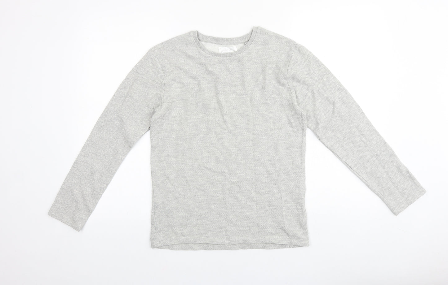 NEXT Boys Grey Round Neck 100% Cotton Pullover Jumper Size 12 Years Pullover