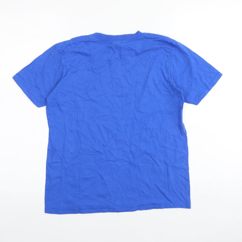 Gildan Boys Blue 100% Cotton Basic T-Shirt Size 13-14 Years Round Neck Pullover - Ben Stokes