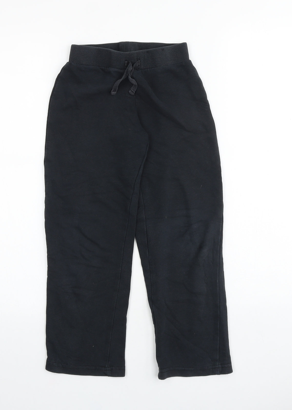 George Boys Black 100% Cotton Sweatpants Trousers Size 6-7 Years Regular Tie