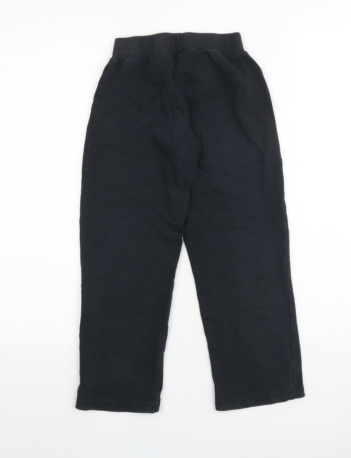 George Boys Black 100% Cotton Sweatpants Trousers Size 6-7 Years Regular Tie