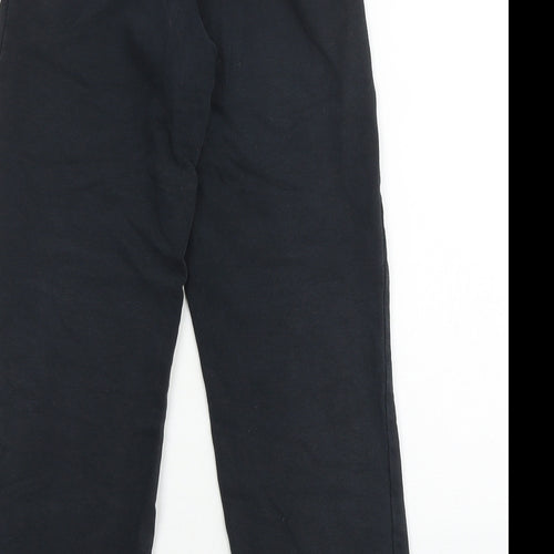 George Boys Black 100% Cotton Sweatpants Trousers Size 6-7 Years Regular Tie