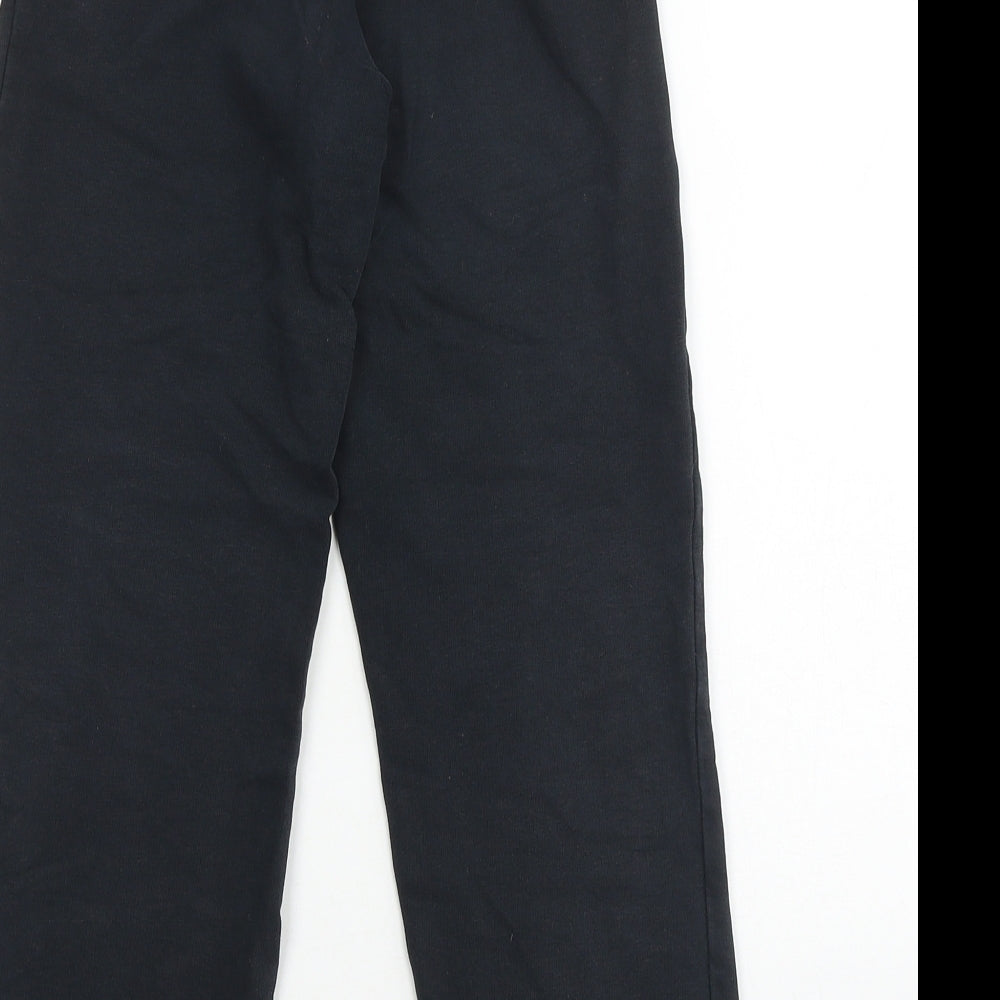 George Boys Black 100% Cotton Sweatpants Trousers Size 6-7 Years Regular Tie
