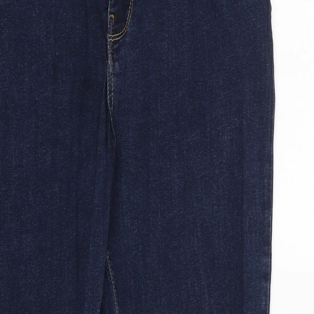 Superdry Womens Blue Cotton Skinny Jeans Size 34 in L32 in Regular Zip